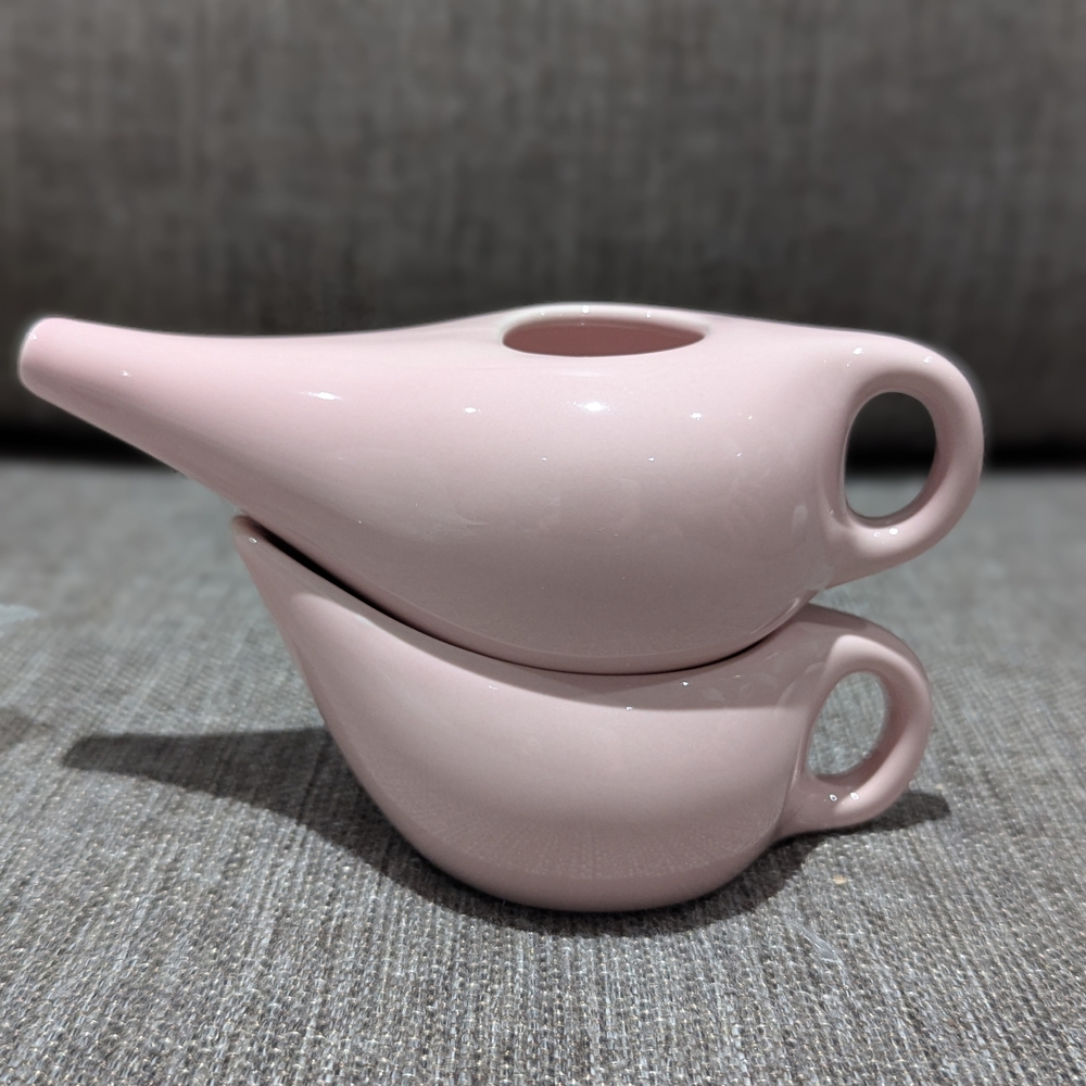 2/$25 Double Decker Neti Pot - Pink Nature's Pur Element